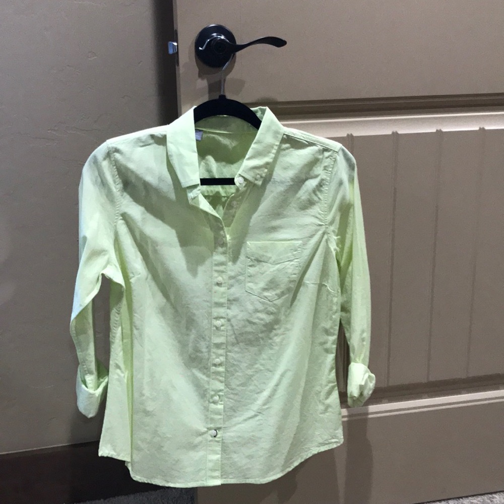 Light Green Button Down Size Medium Top